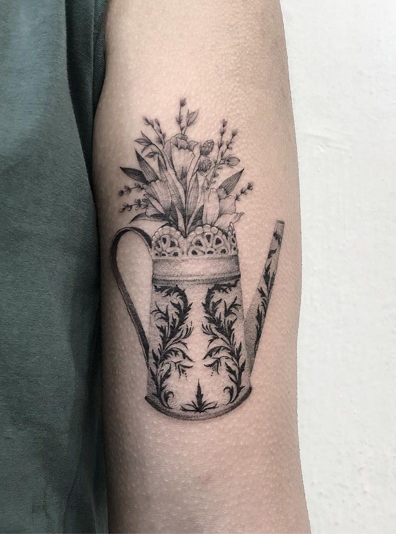 30 Pretty Watering Can Tattoos You Will Love