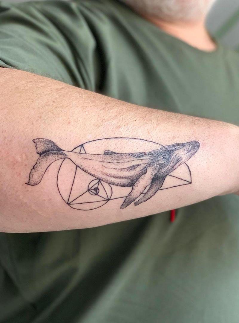 30 Pretty Blue Whale Tattoos You Will Love