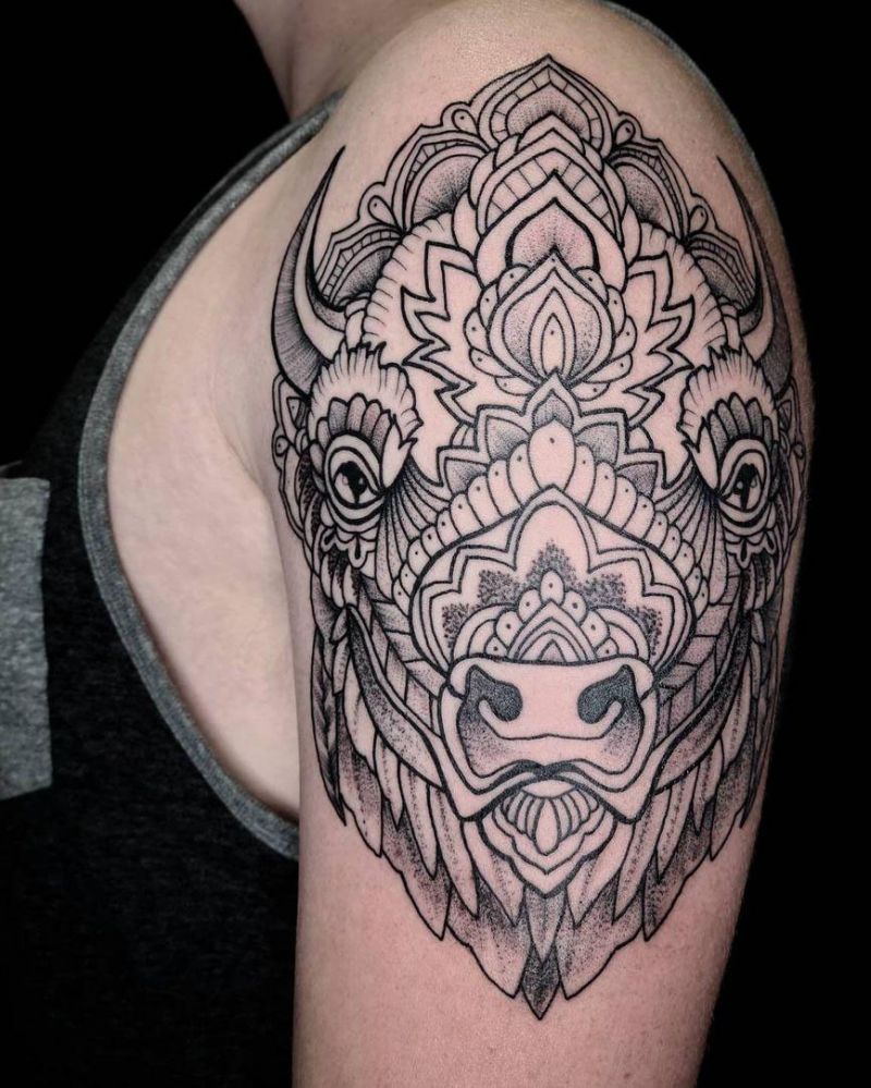 30 Pretty Buffalo Tattoos Make You Brave