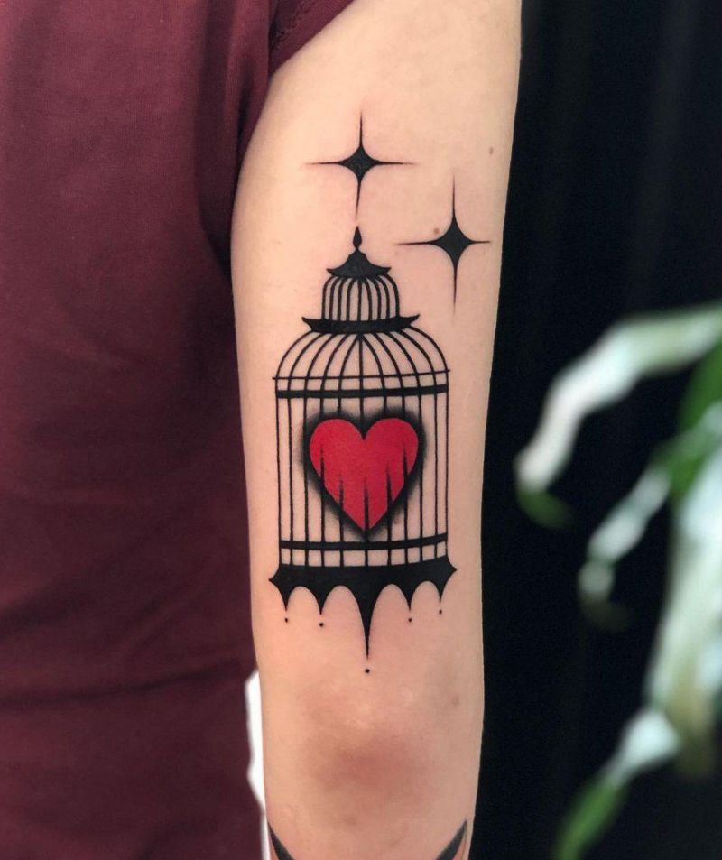 30 Pretty Cage Tattoos You Will Love