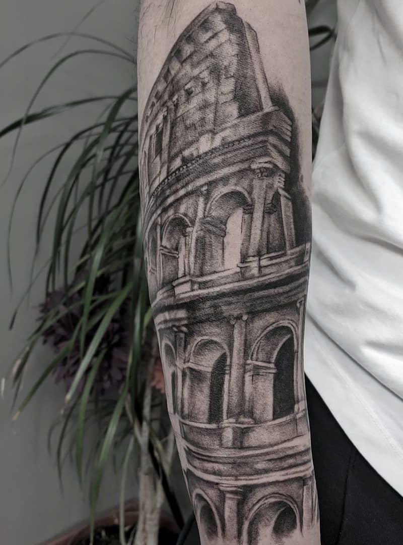 30 Pretty Colosseum Tattoos You Will Love