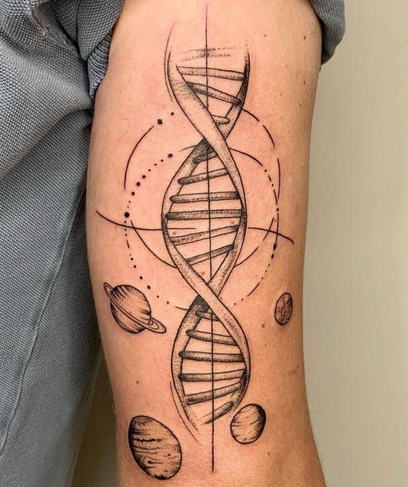 30 Pretty DNA Tattoos to Inspire You