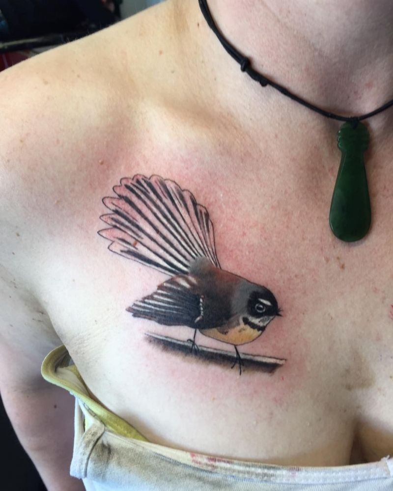 30 Pretty Fantail Tattoos You Must Try