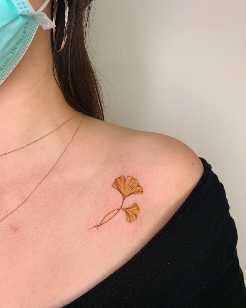 30 Pretty Ginkgo Tattoos to Inspire You