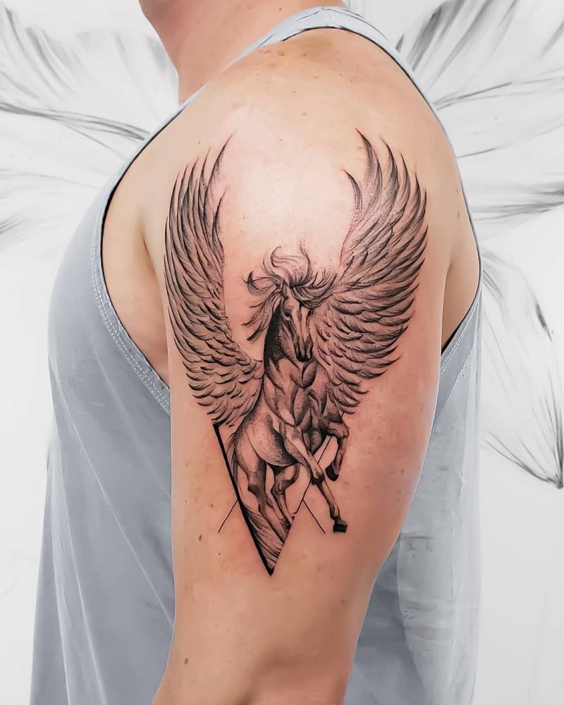 30 Pretty Pegasus Tattoos You Must Try