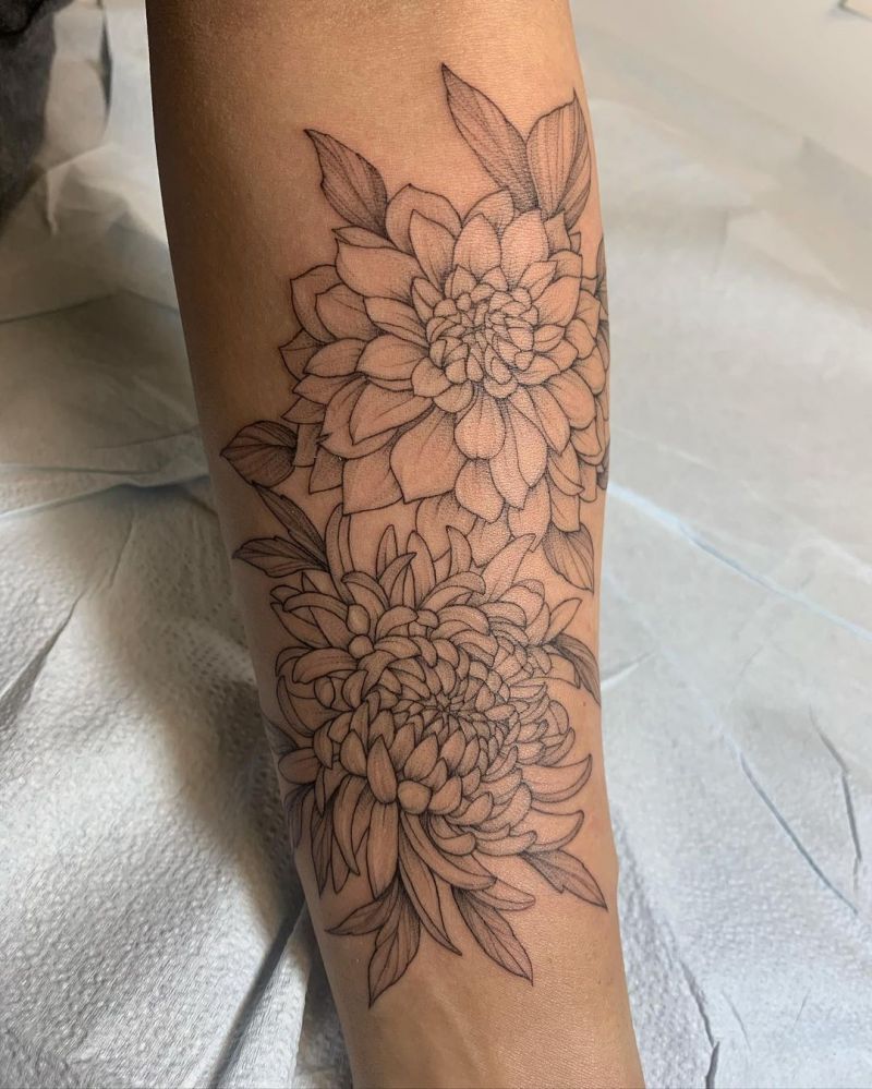 30 Pretty Dahlia Tattoos You Must Try