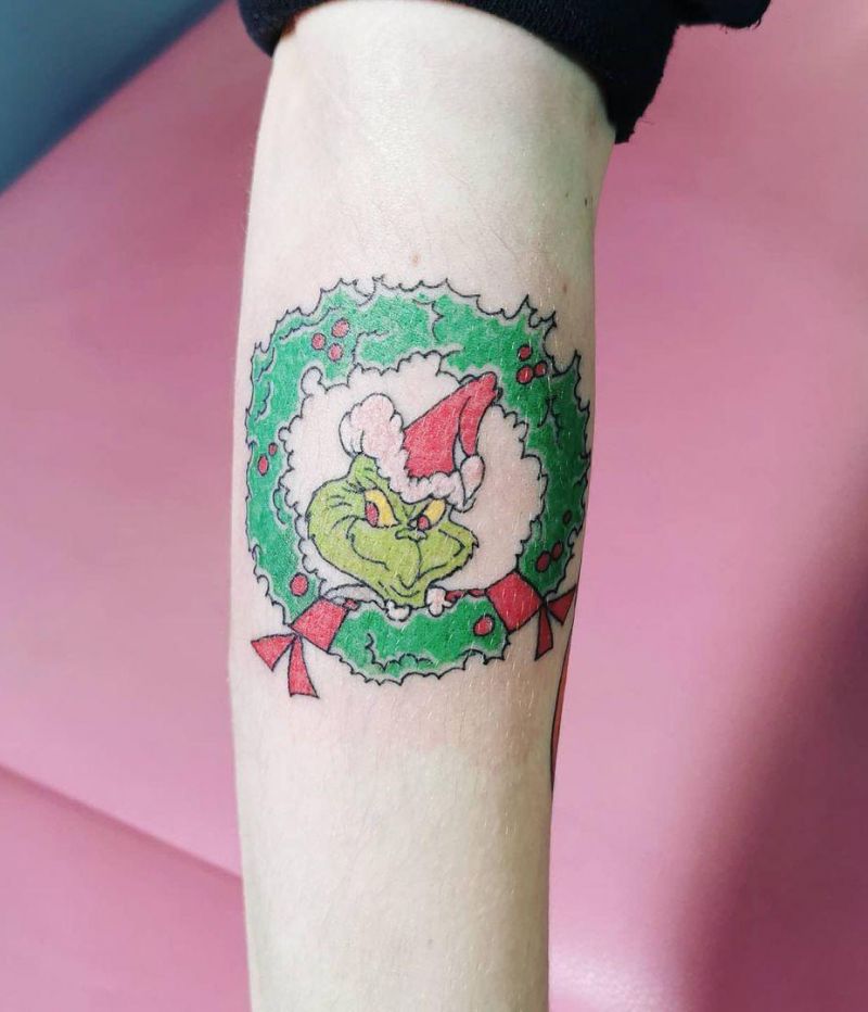 30 Pretty Grinch Tattoos for Christmas You Will Love