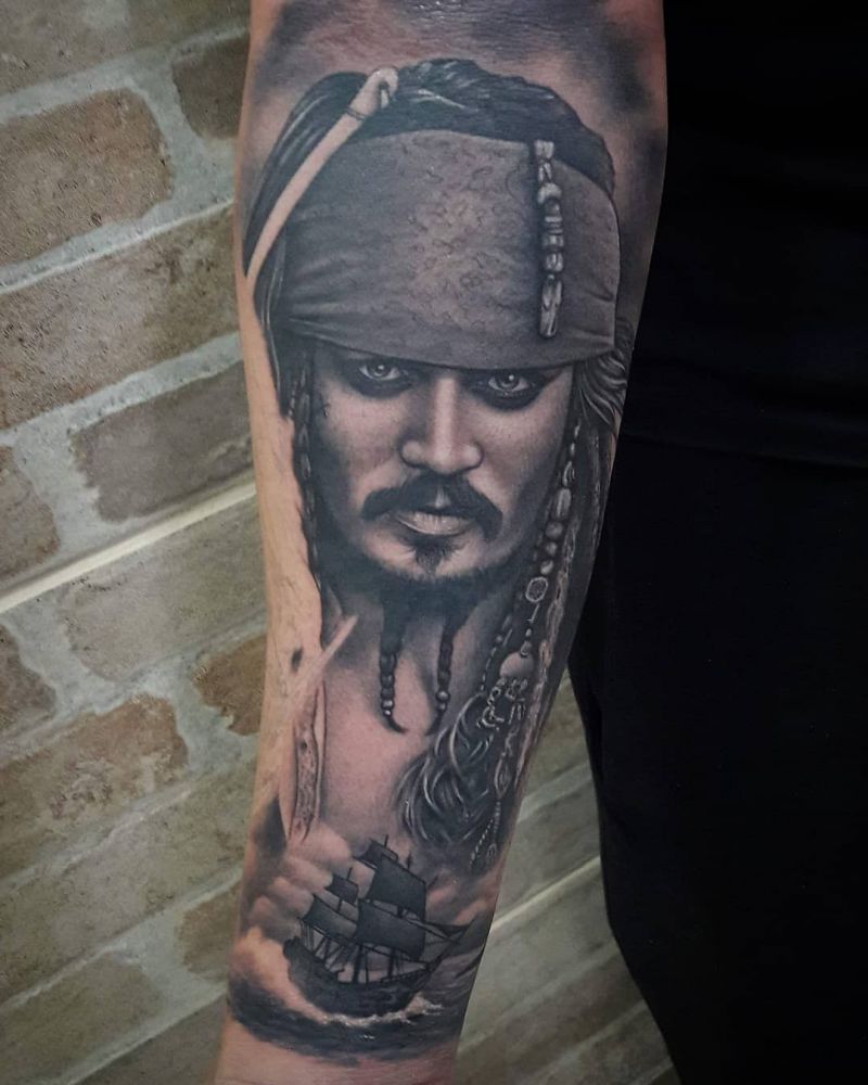 30 Pretty Jack Sparrow Tattoos You Will Love