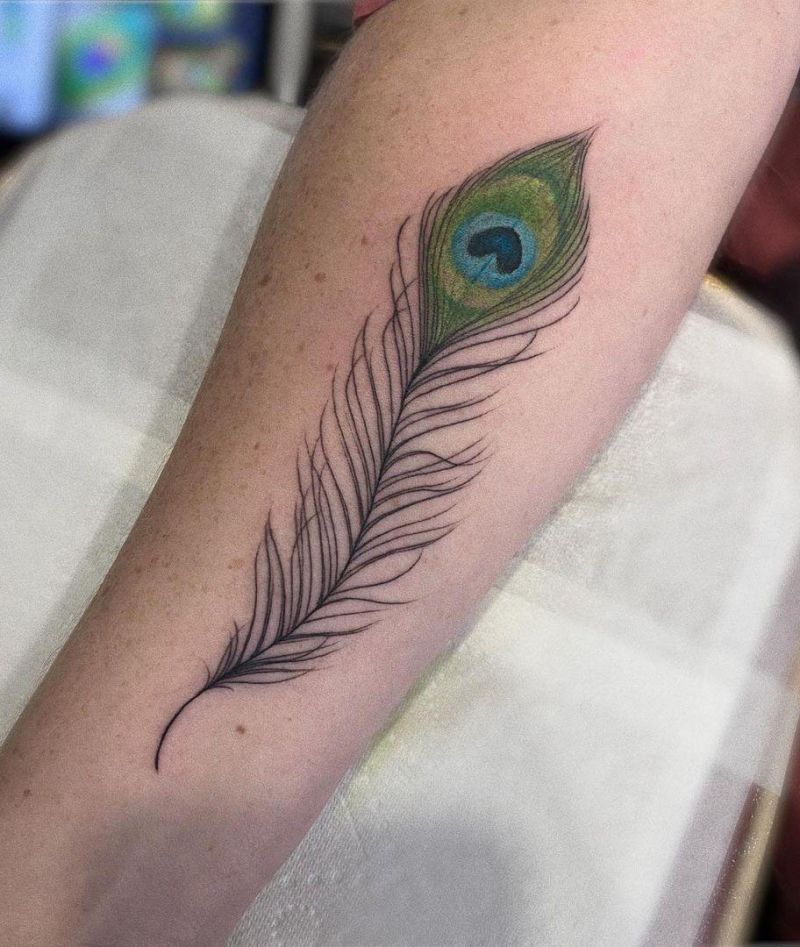 30 Pretty Peacock Feather Tattoos to Inspire You