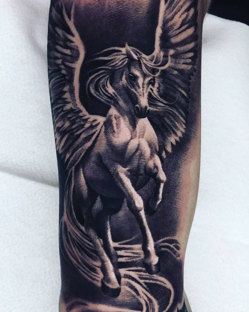 30 Pretty Pegasus Tattoos You Must Try