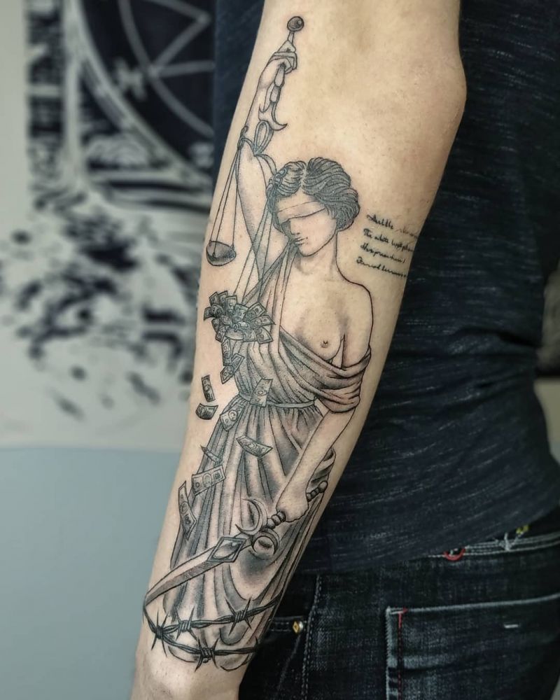 30 Pretty Themis Tattoos Show Your Love for The World