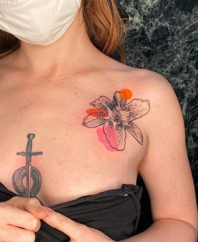 30 Pretty Tiger Lily Tattoos to Inspire You