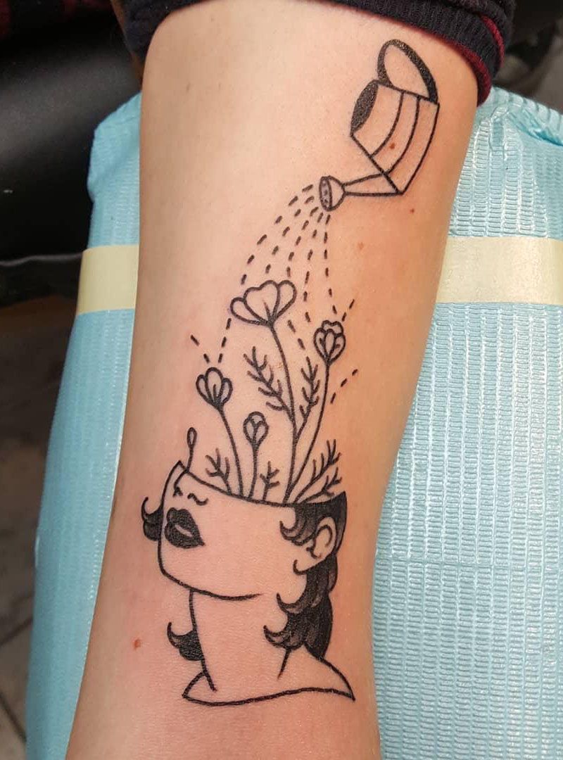 30 Pretty Watering Can Tattoos You Will Love