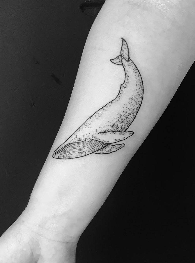 30 Pretty Blue Whale Tattoos You Will Love