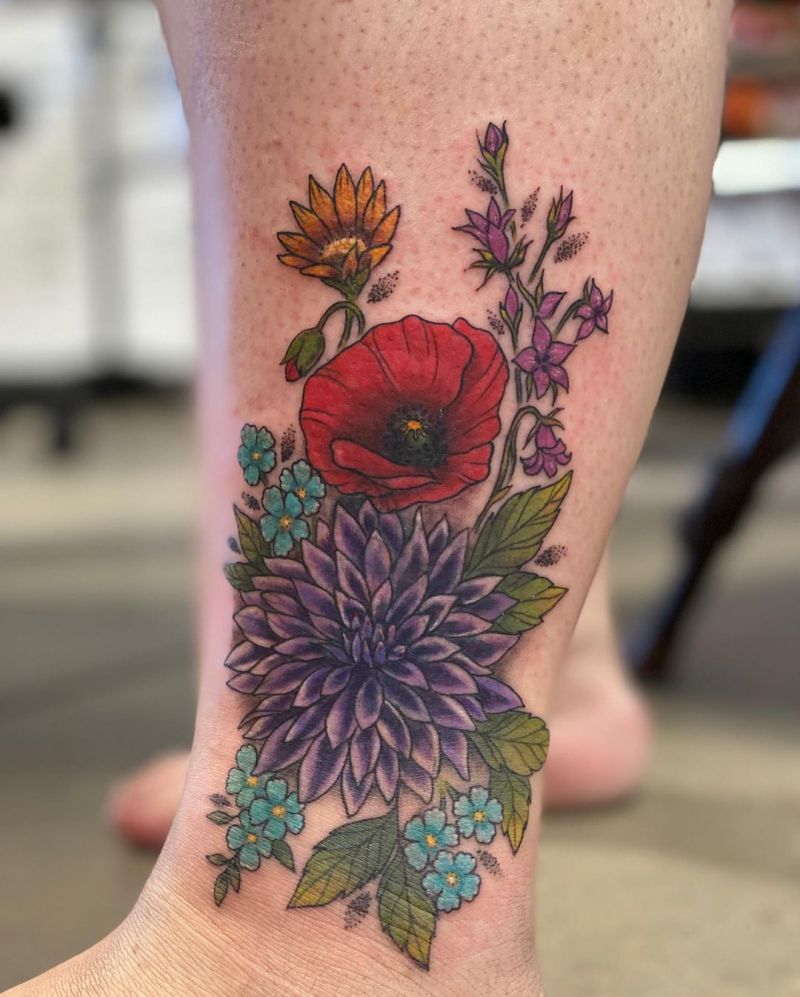 30 Pretty Dahlia Tattoos You Must Try