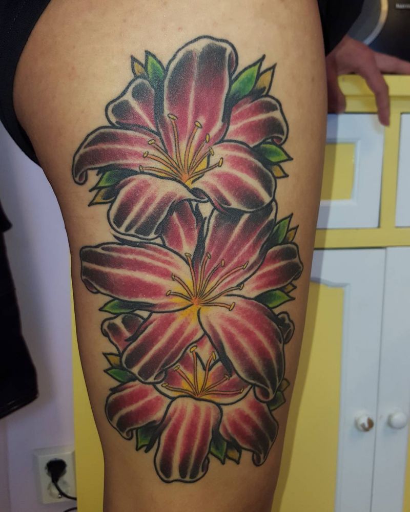 30 Pretty Daylily Tattoos Show Your Temperament