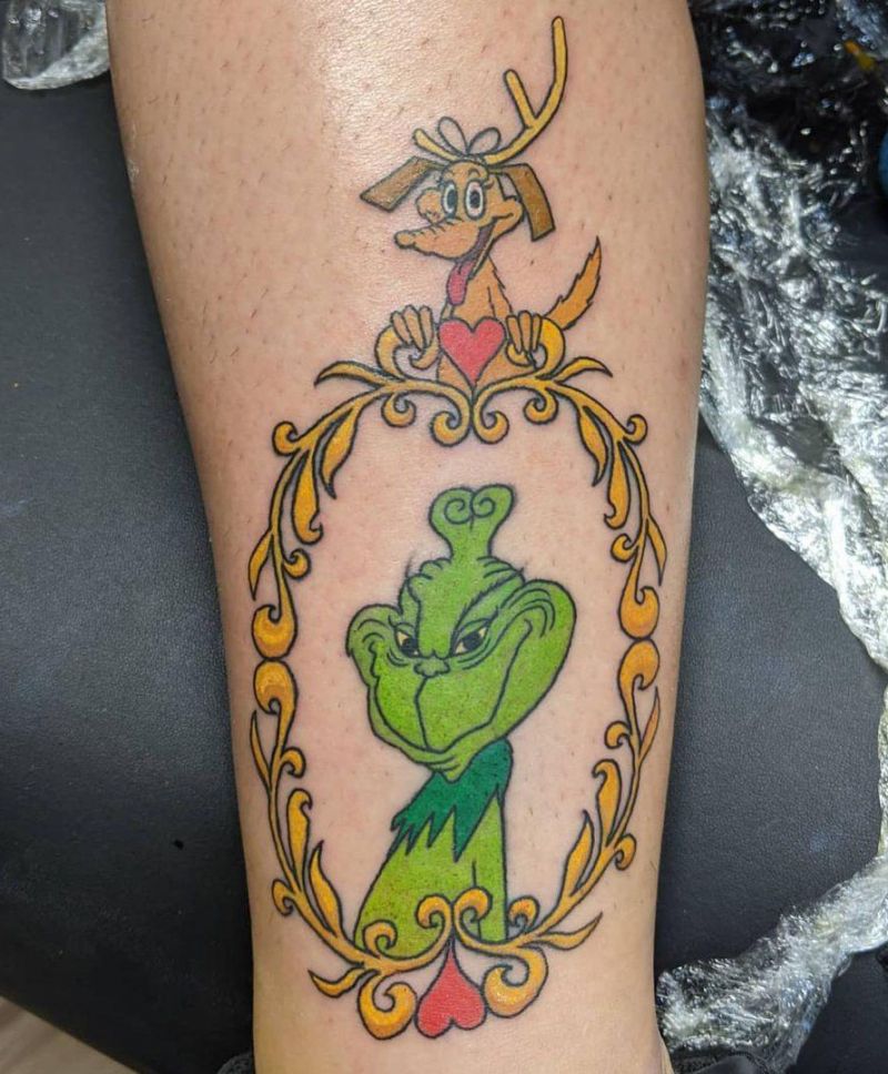 30 Pretty Grinch Tattoos for Christmas You Will Love