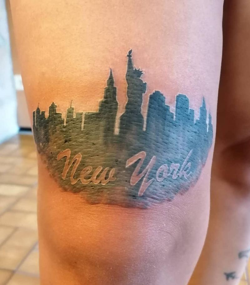 30 Pretty Skyline Tattoos to Inspire You