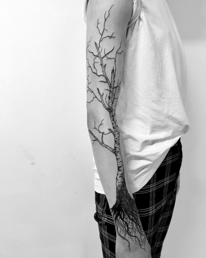 30 Pretty Birch Tree Tattoos Make You Attractive