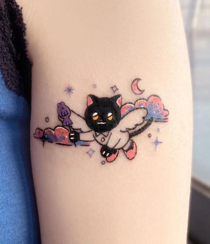 30 Pretty Black Cat Tattoos to Inspire You