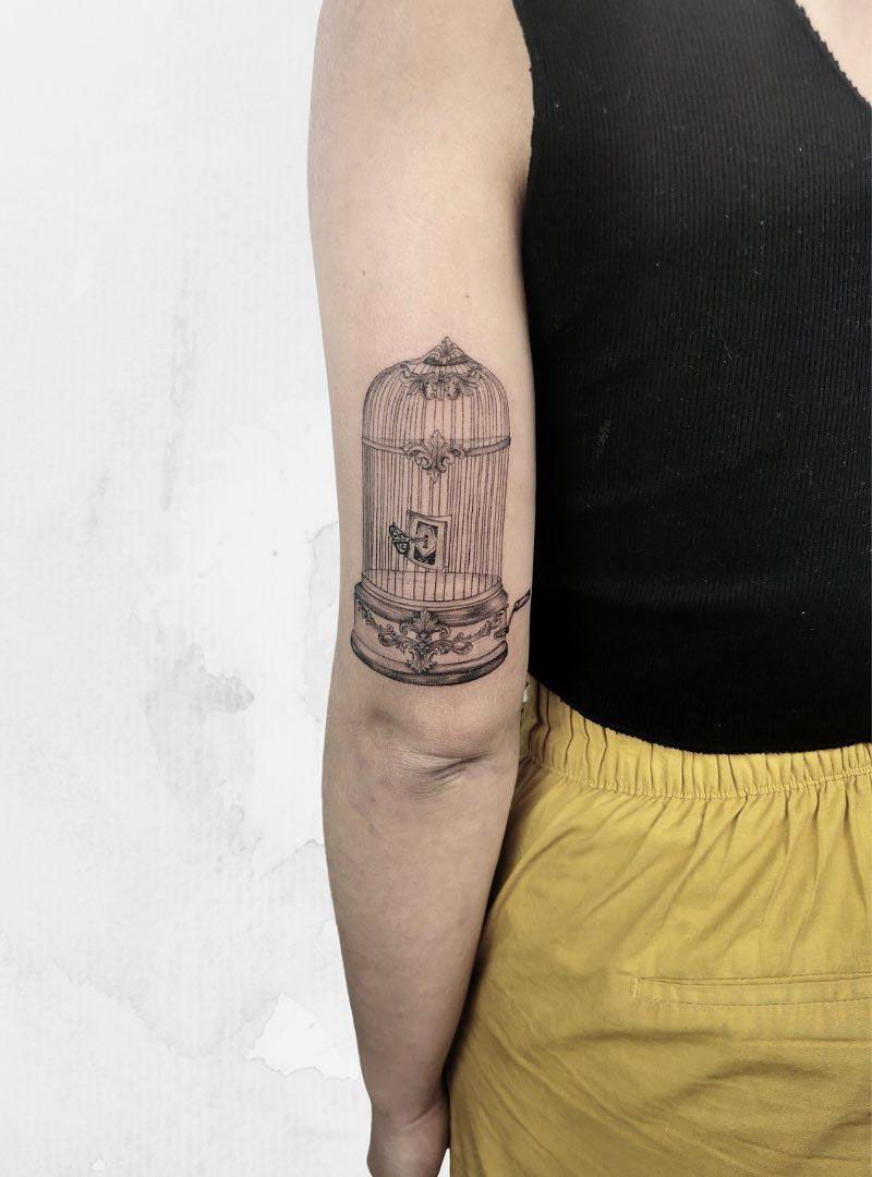 30 Pretty Cage Tattoos You Will Love