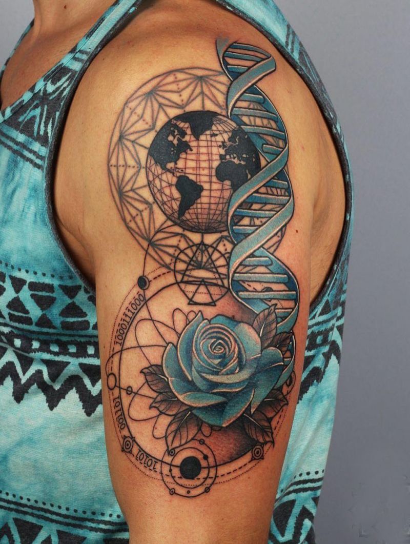 30 Pretty DNA Tattoos to Inspire You