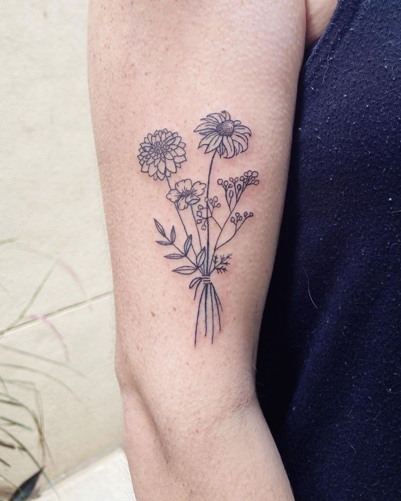 30 Pretty Dahlia Tattoos You Must Try