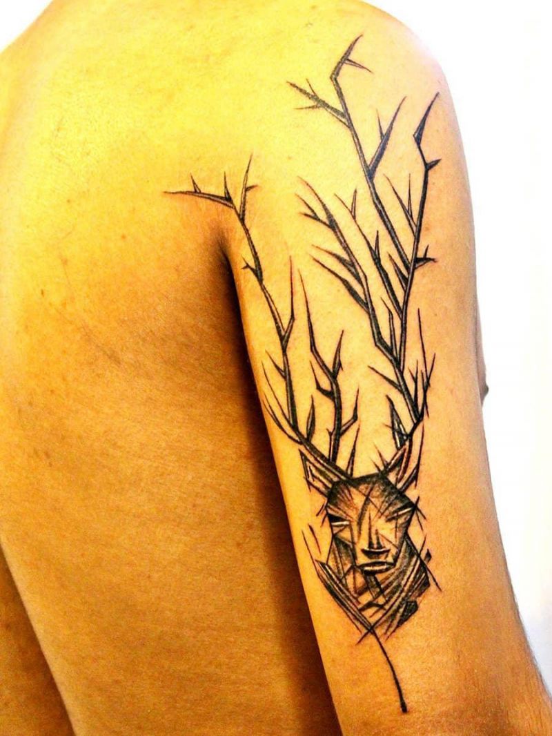 30 Pretty Elk Tattoos Make You Beautiful Forever