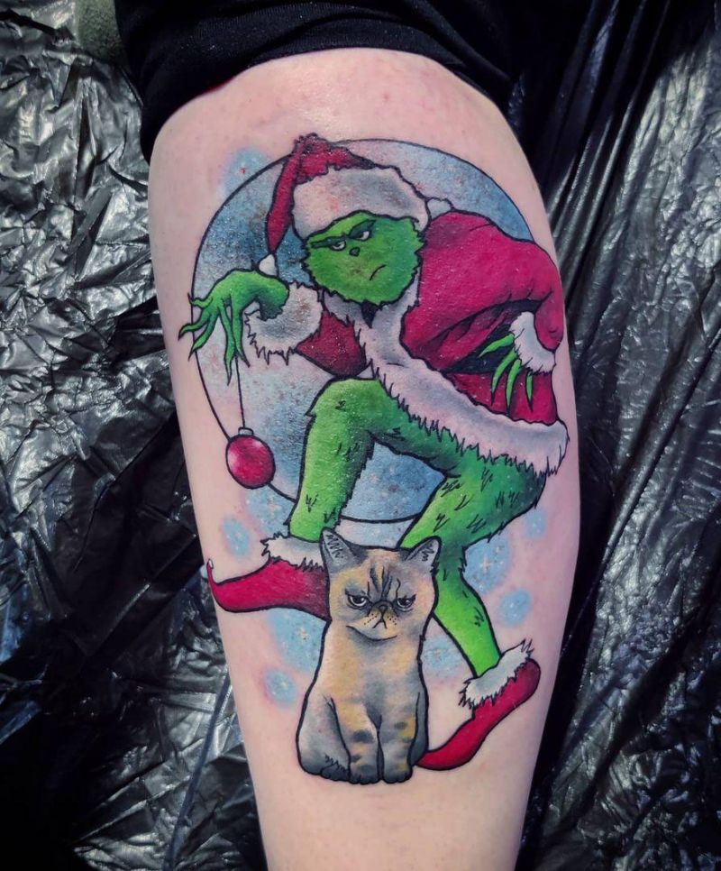 30 Pretty Grinch Tattoos for Christmas You Will Love