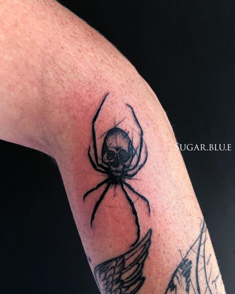 30 Pretty Skull Spider Tattoos You Must Try