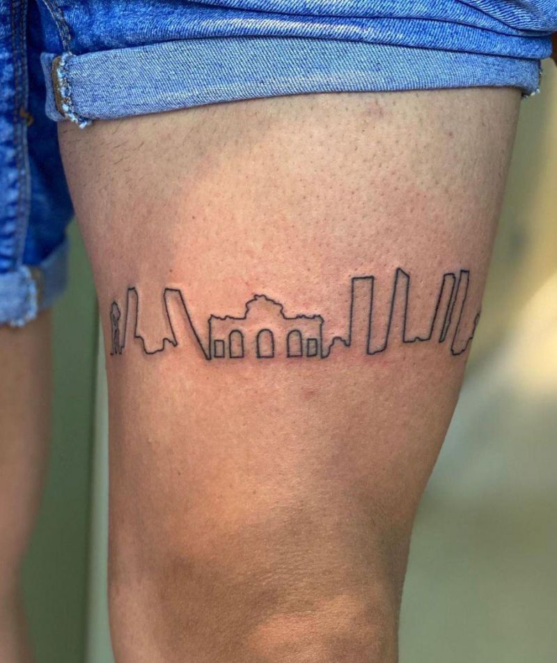 30 Pretty Skyline Tattoos to Inspire You