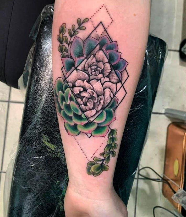 30 Pretty Succulent Tattoos Bring You Good Luck