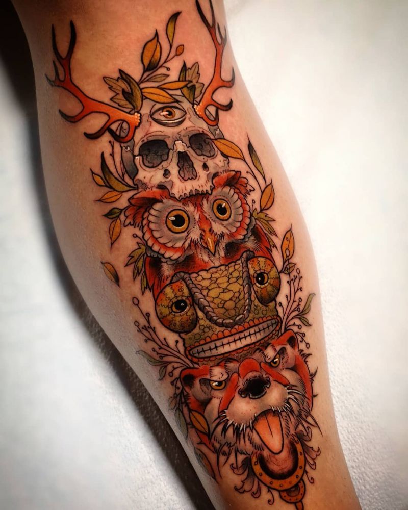 30 Pretty Totem Tattoos Make You Attractive