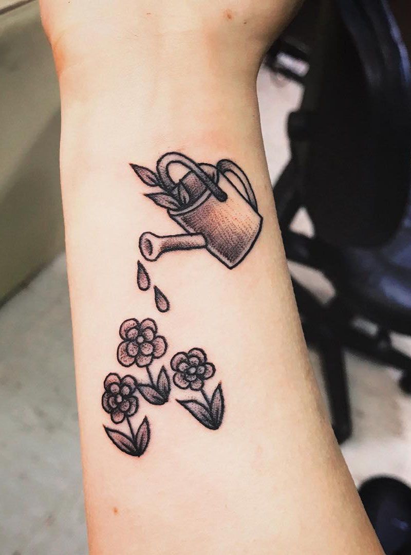 30 Pretty Watering Can Tattoos You Will Love