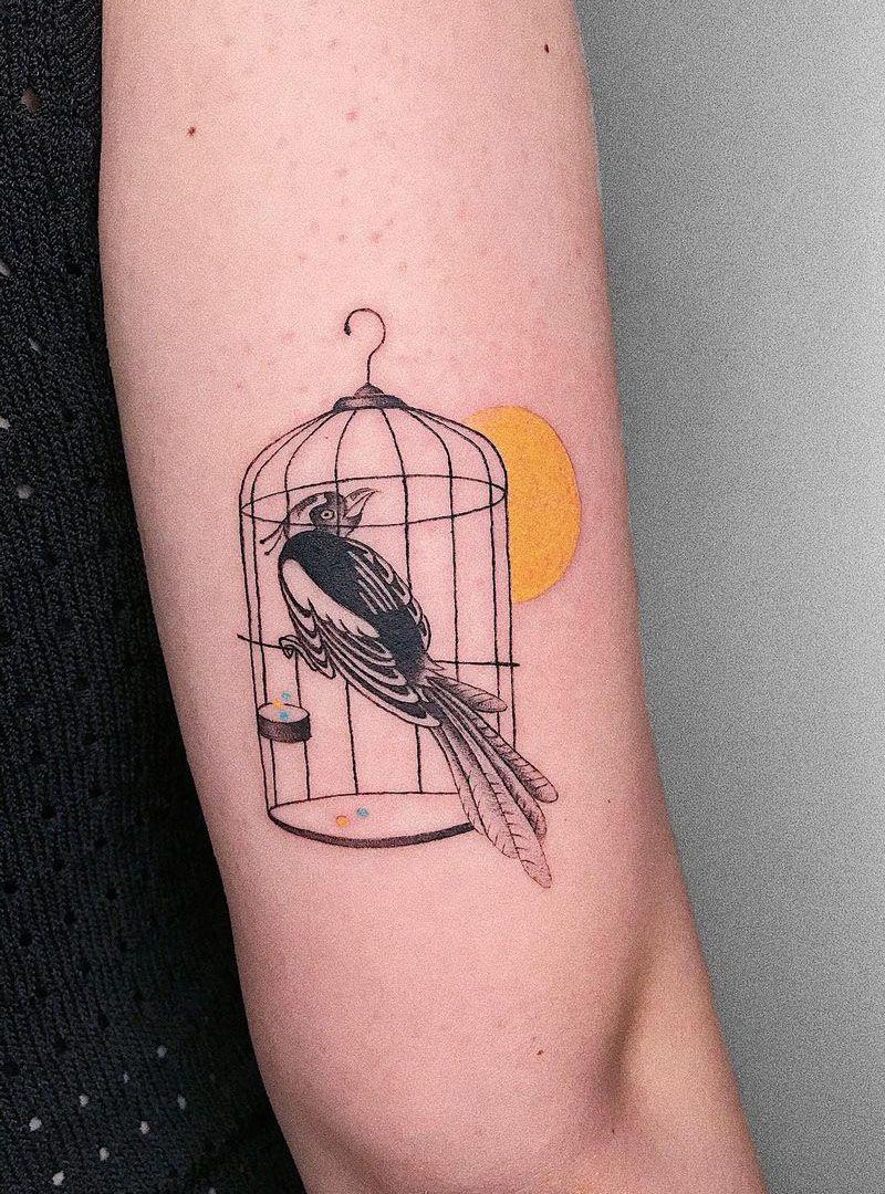 30 Pretty Cage Tattoos You Will Love