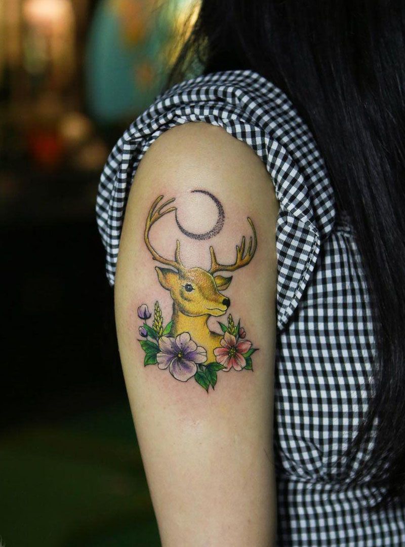 30 Pretty Elk Tattoos Make You Beautiful Forever