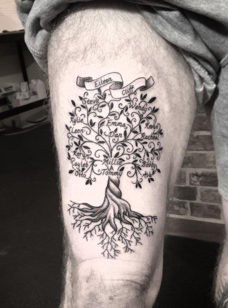 30 Pretty Family Tree Tattoos You Want to Try