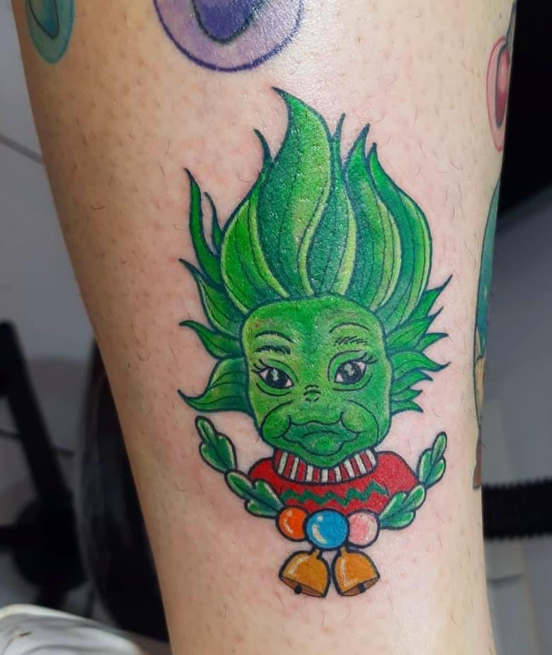 30 Pretty Grinch Tattoos for Christmas You Will Love