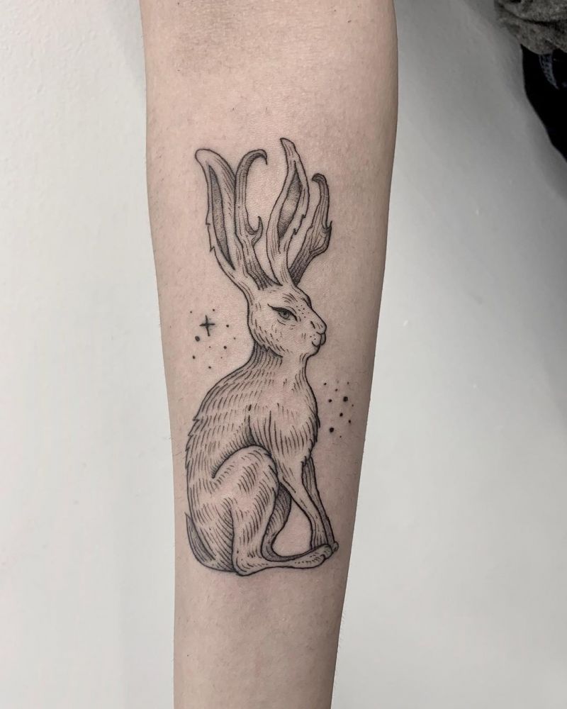 30 Pretty Jackalope Tattoos You Will Love