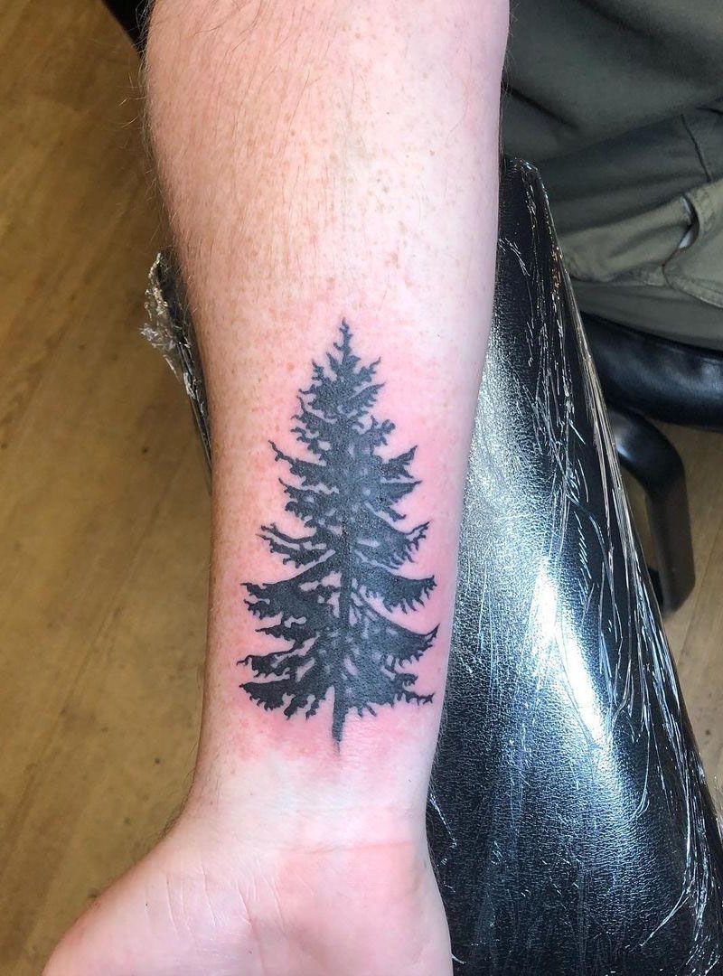 30 Pretty Pine Tree Tattoos You Will Love