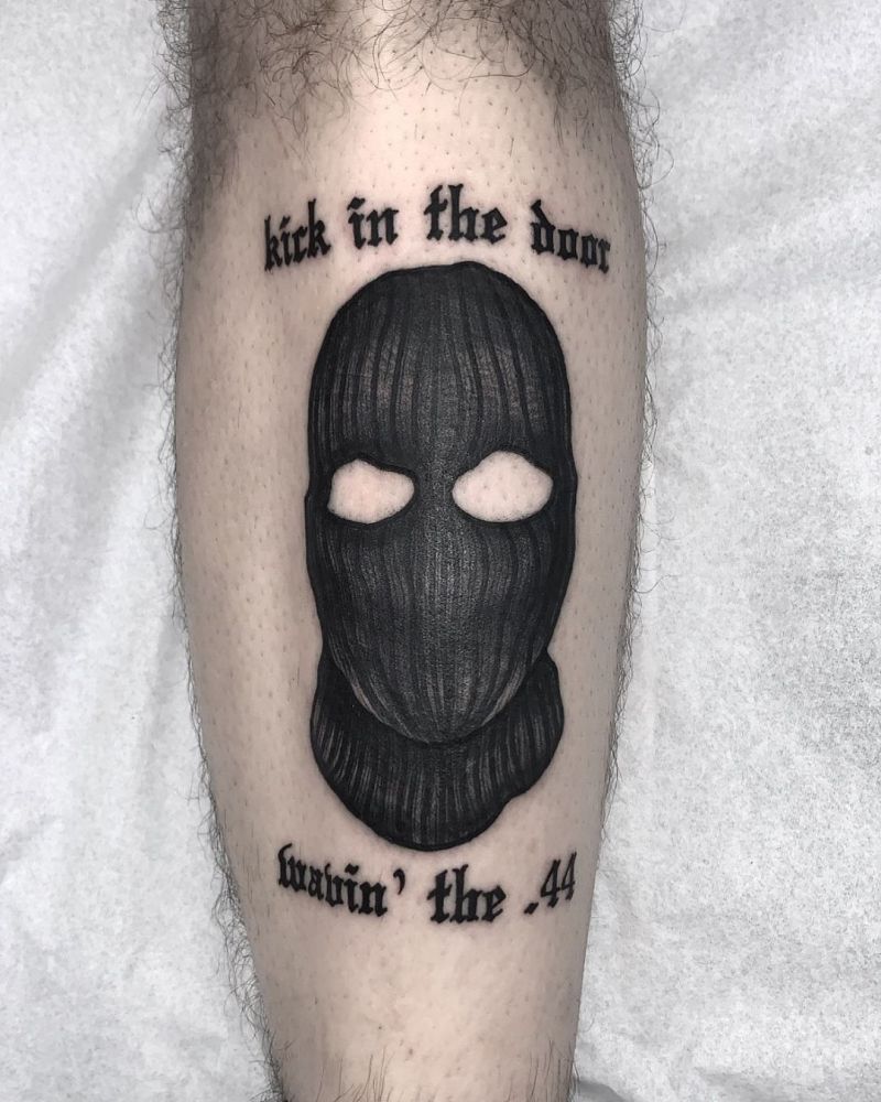 30 Pretty Ski Mask Tattoos You Will Love