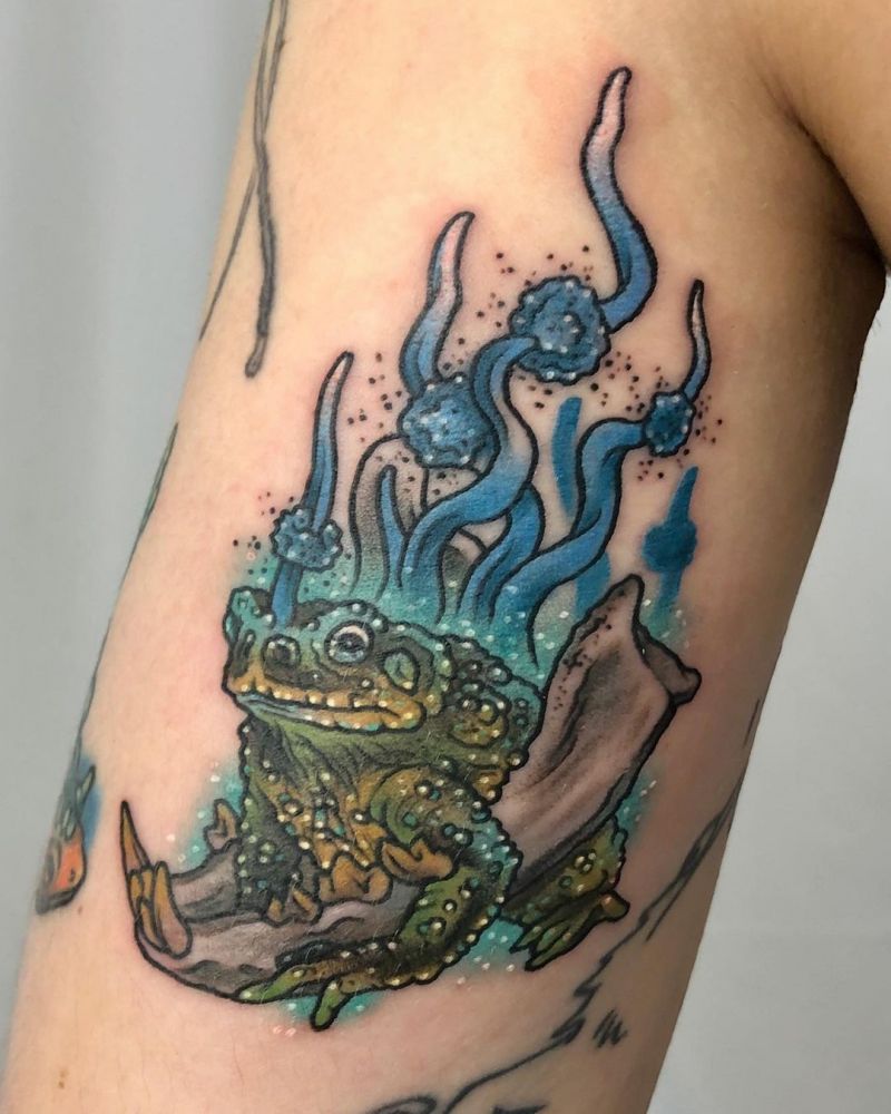 30 Pretty Toad Tattoos You Must Try