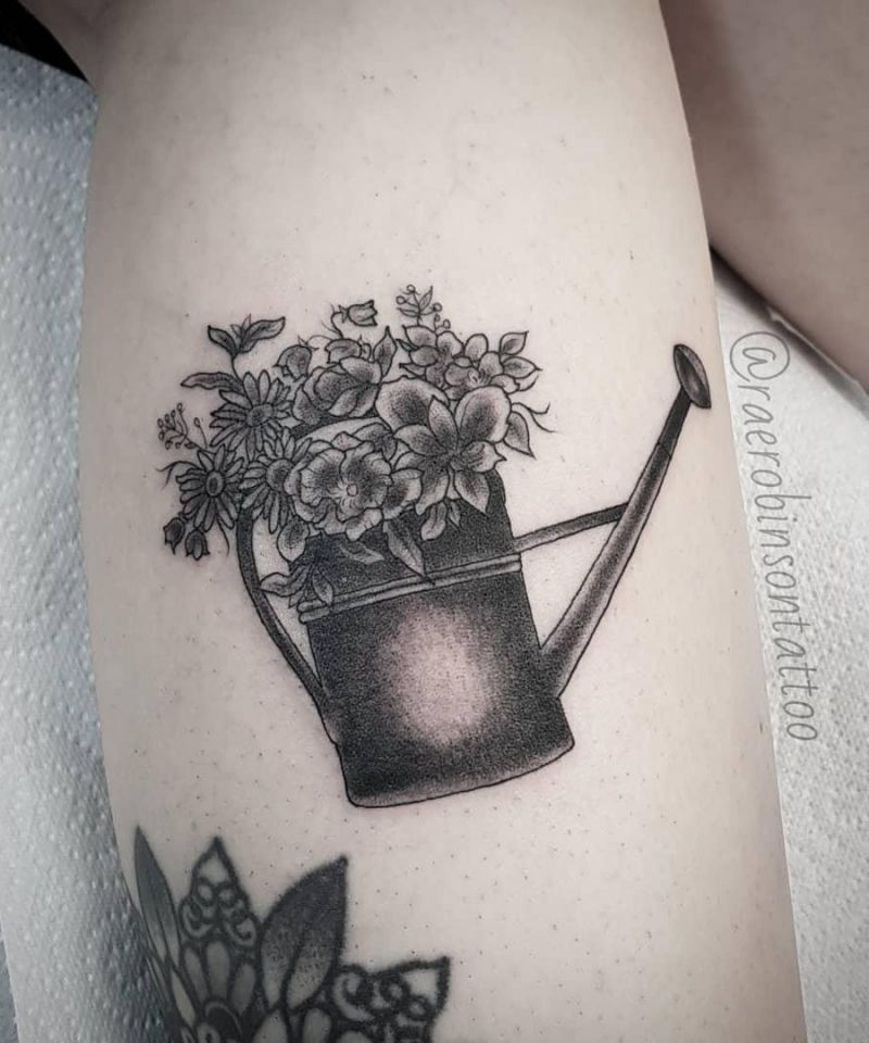 30 Pretty Watering Can Tattoos You Will Love