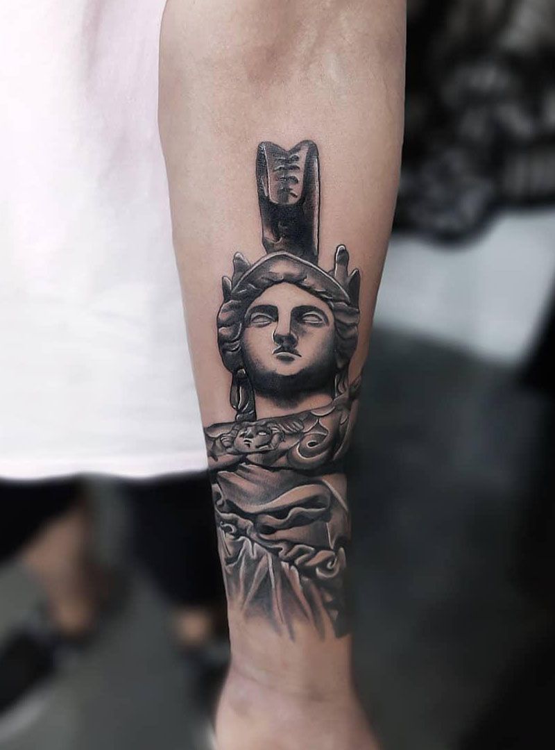 30 Pretty Athena Tattoos to Inspire You