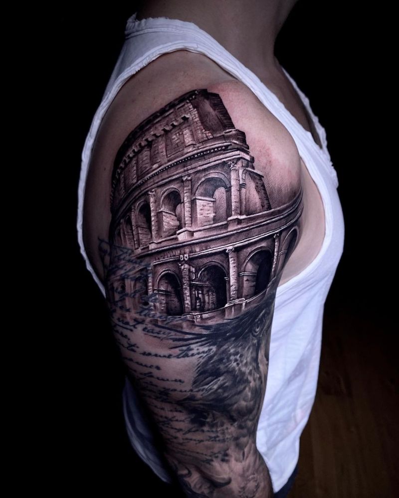 30 Pretty Colosseum Tattoos You Will Love