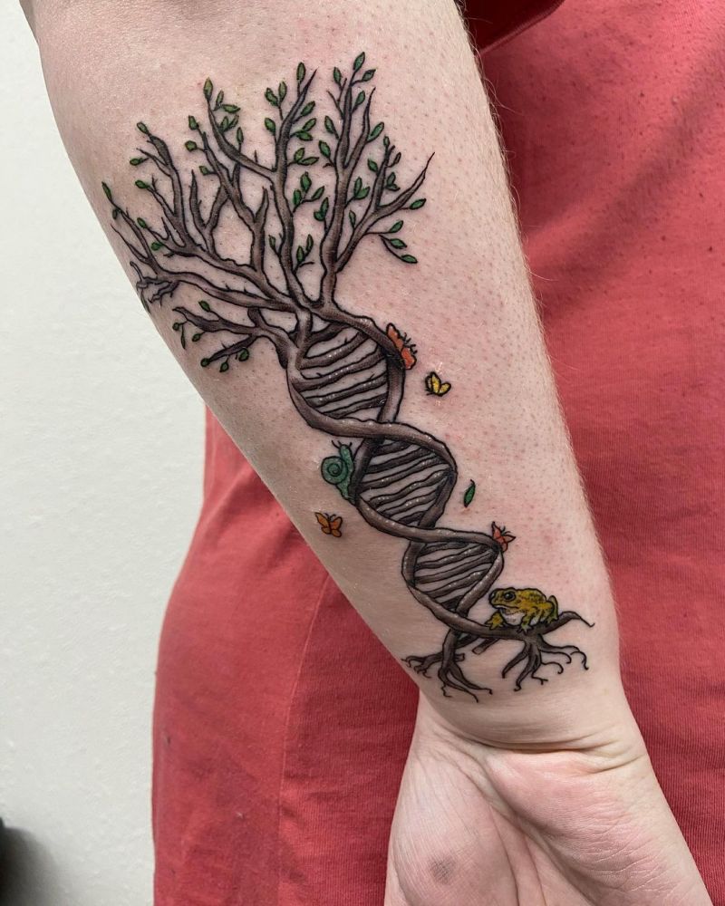 30 Pretty DNA Tattoos to Inspire You