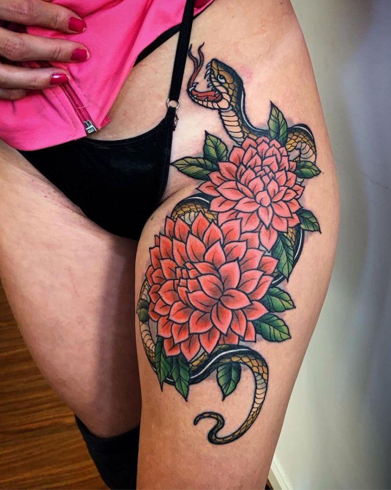 30 Pretty Dahlia Tattoos You Must Try