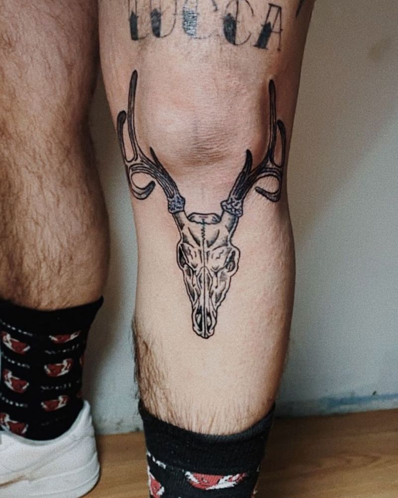 30 Pretty Deer Skull Tattoos Make You More Attractive