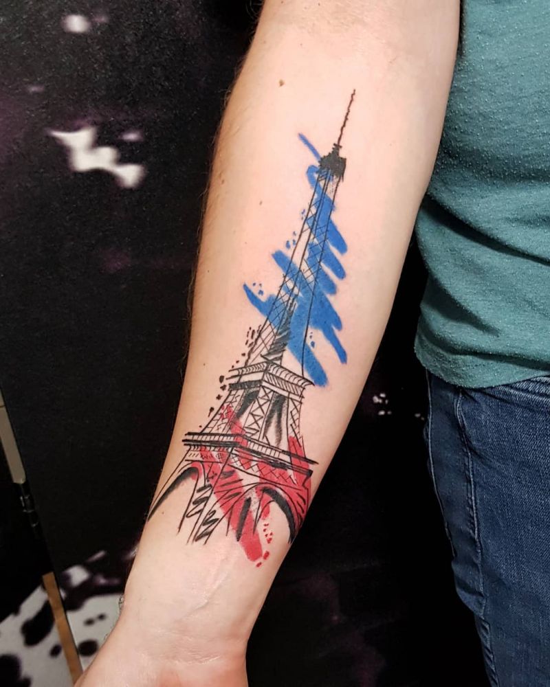 30 Pretty Eiffel Tower Tattoos Make Your Life Full of Romance