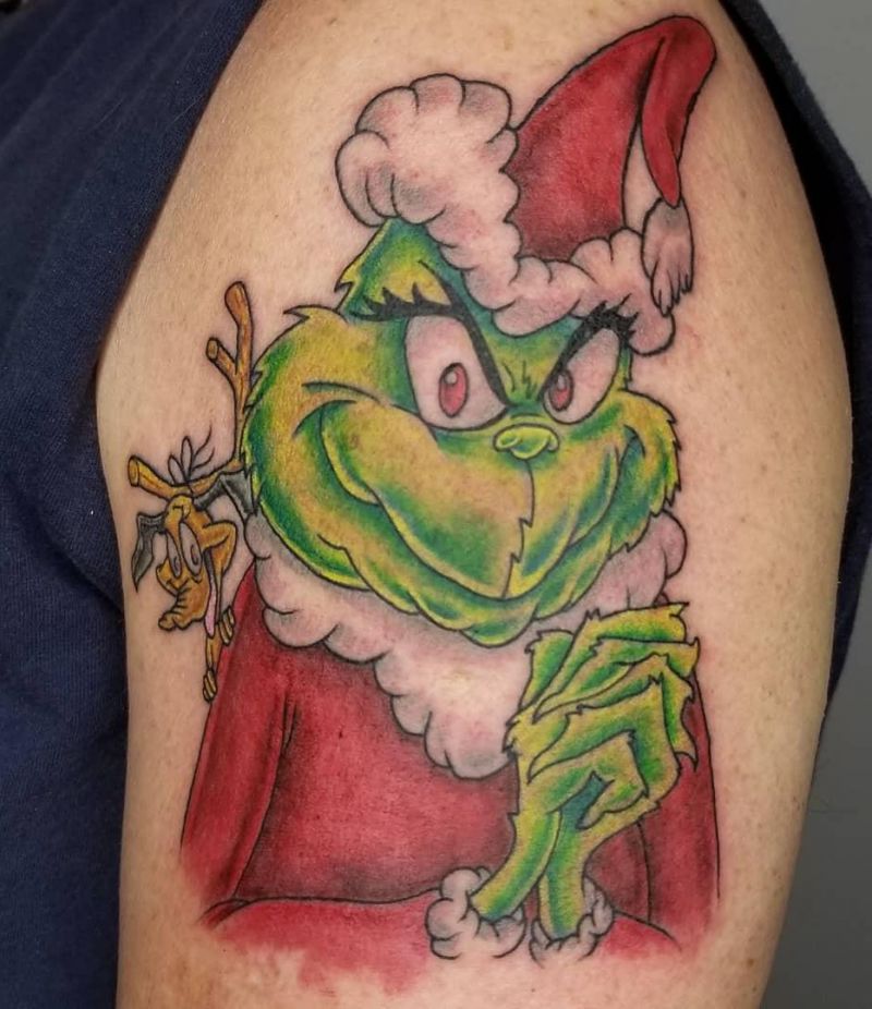 30 Pretty Grinch Tattoos for Christmas You Will Love